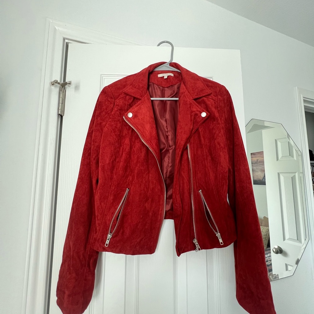 Red Suede Women's Jacket